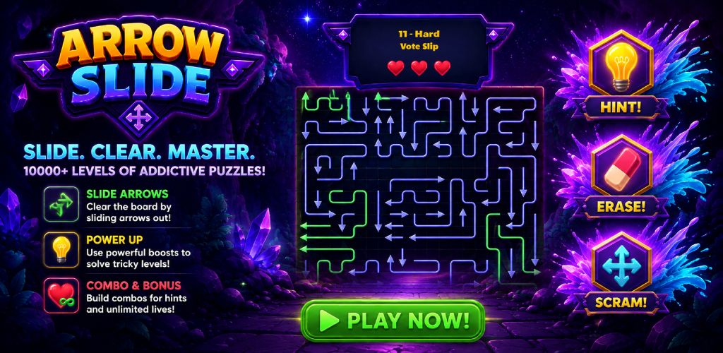 Arrow Slide puzzle game banner